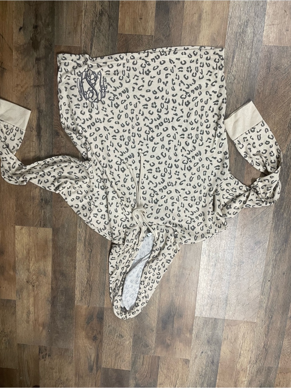 Jordan Cream Leopard Print Hoodie Jacket